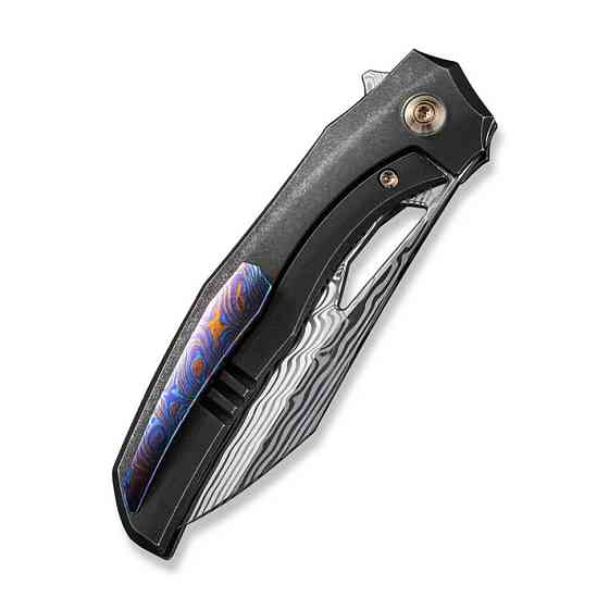 Ніж складаний туристичний WE Knife Ignio Mystery Box Ignio Mystery Box, (8.39 см) Damasteel (Hakkapella) / 6AL4V Titanium чорний Київ