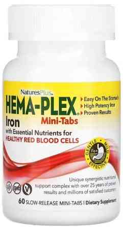 Залізо Natures Plus Hema-Plex 60 міні-таблеток Київ