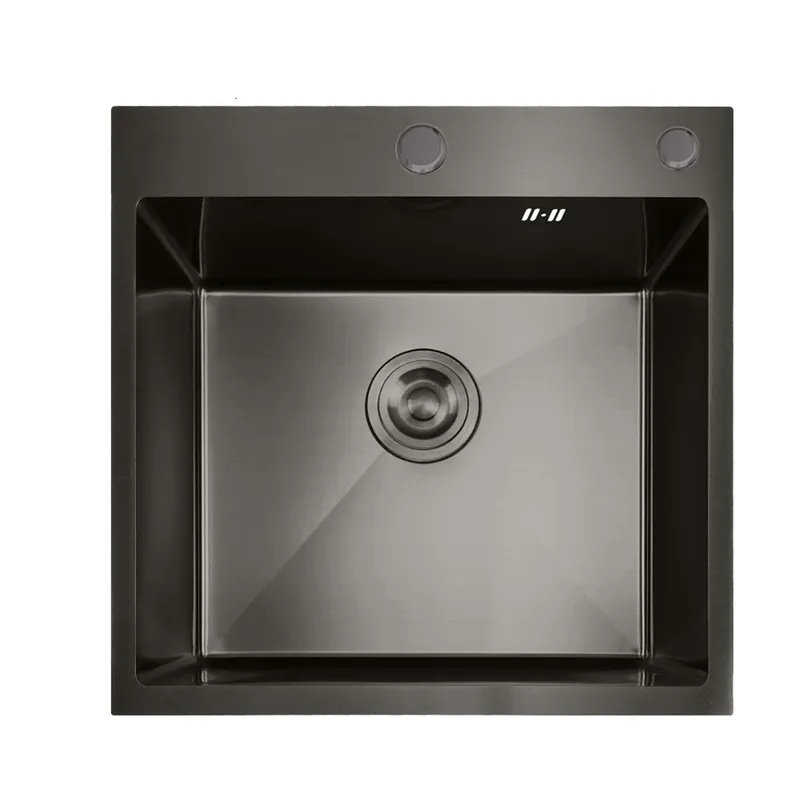 Нержавіюча мийка Mixxus MH5050 Nano-Black графітового кольору (MX1928) Харків - фото 1