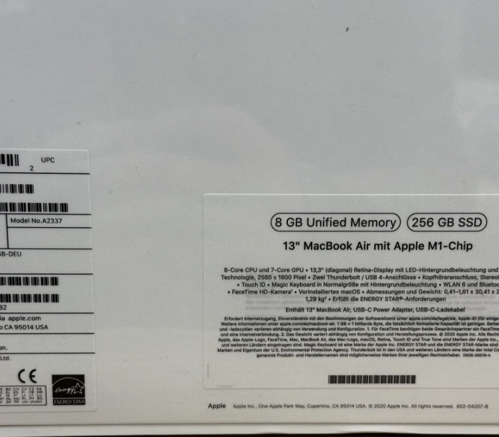 MacBook Air M1 8/256Gb Silver A2337 MGN63D/A Київ - фото 3
