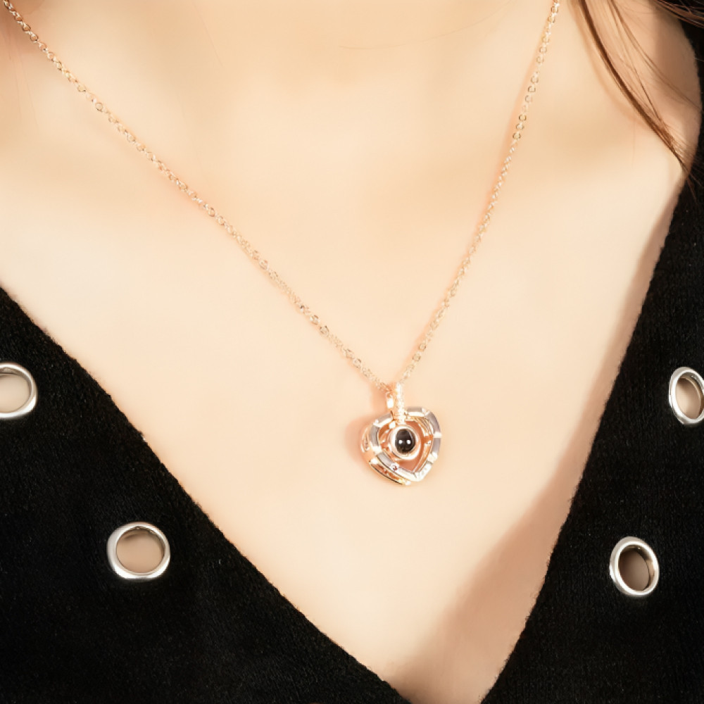 Кулон з ланцюжком та проекцією "I love you",Золотий SBR Київ - фото 2