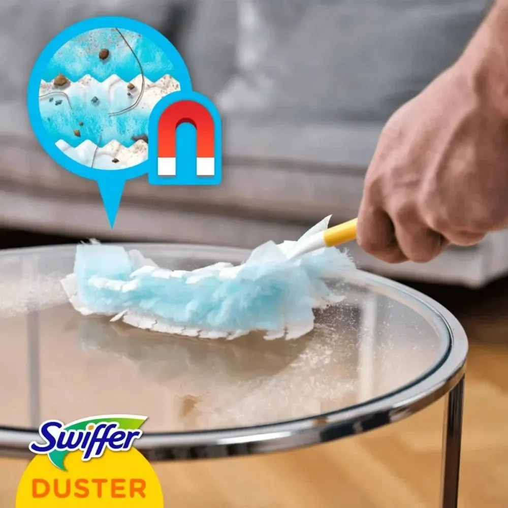 Щітка магніт для прибирання пилу Swiffer duster, піпідастр із 3 змінними насадками Львів - фото 2