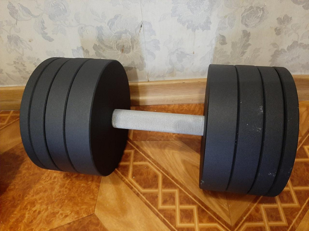 Гантелі набірні 2 по 42 кг Гантелі, гирі, штанги та диски металеві з порошковим фарбуванням Київ - фото 7