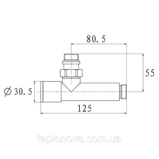 Кран кутовий подовжений для сушарок для рушників Raftec 1/2x1/2 Chrome, 2 шт. Чернівці
