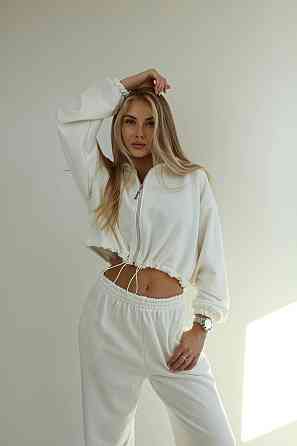 Женский трендовый базовый спортивный костюм двойка трехнить петля Одесса