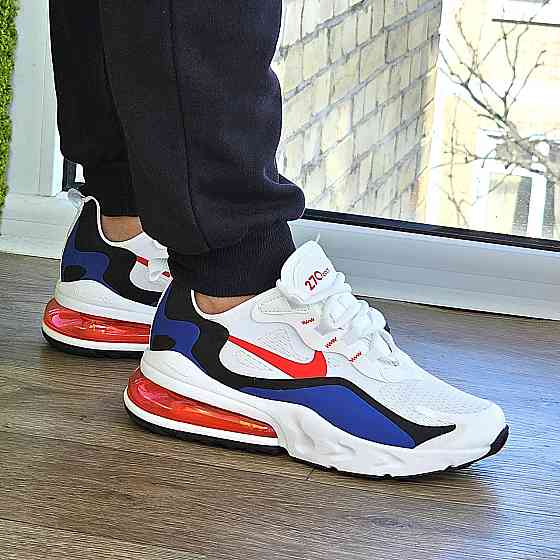 Кроссовки Nike 270 Сеточка Мужские Белые Найк с Амортизацией Летние (размеры: 41,42,43,44,45) Видео Обзор Днепр