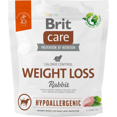 Сухой корм для собак Brit Care Dog Hypoallergenic Weight Loss с кроликом 1 кг (8595602559183) Винница - изображение 1