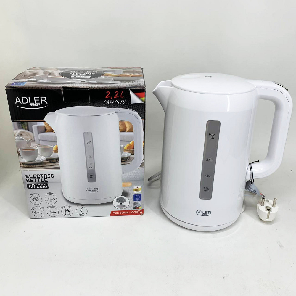 Домашний чайник качественный Adler AD 1386 2.2л 2200Вт, Мощный чайник для кипячения NC-80 Львов - изображение 19