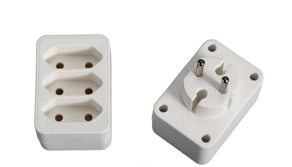 Трійник прямий YW-7376 16А (під плоску вилку) Харків - фото 1