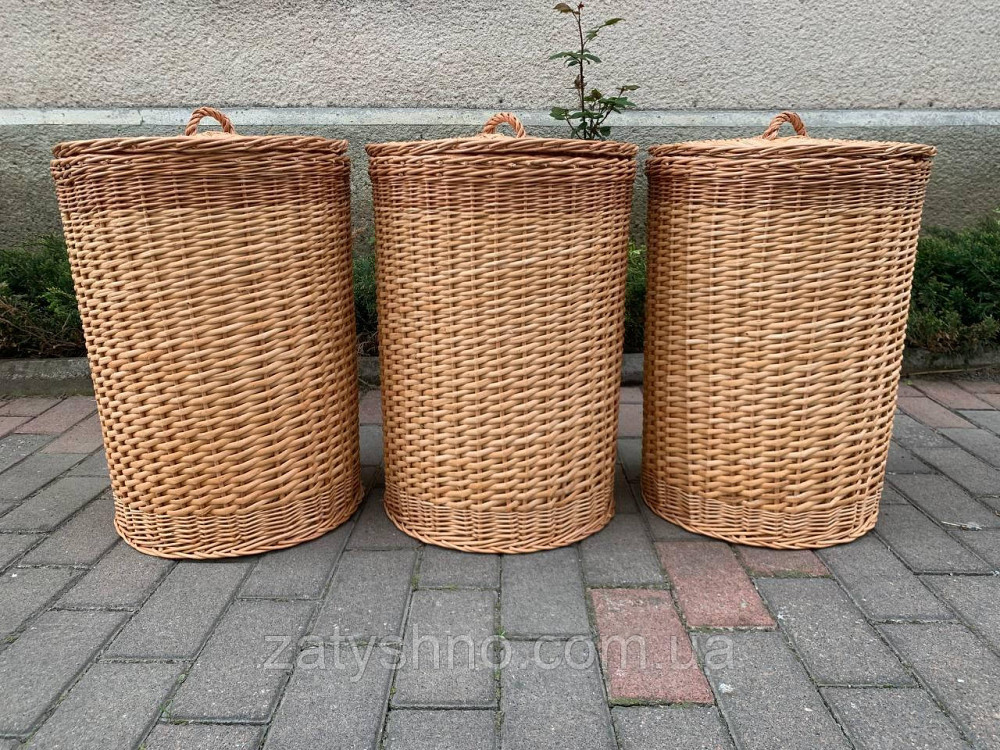 Скриня бочка плетена з лози з кришкою Київ - фото 4