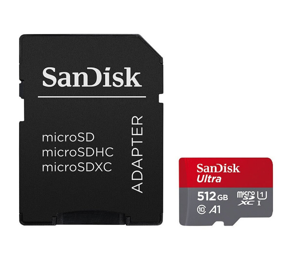 microSDXC (UHS-1) SanDisk Ultra 512Gb class 10 A1 (150Mb/s) (adapter SD) Киев - изображение 1