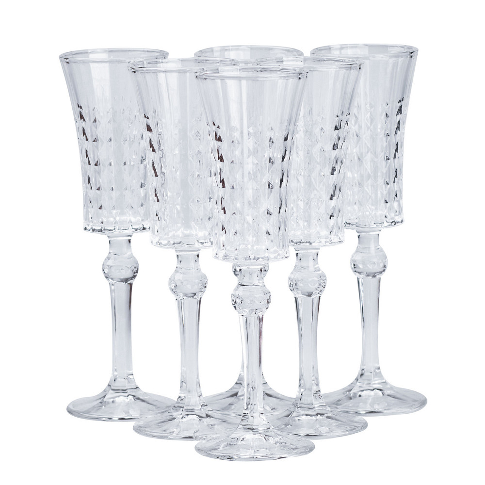 TS Kitchen Набір келихів для шампанського 6 шт по 150 мл прозорий Киев - изображение 1