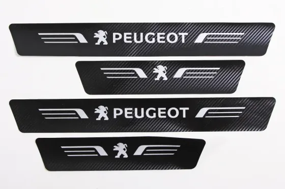 Наклейка на пороги Peugeot черный карбон Автограф (4 шт.) Винница