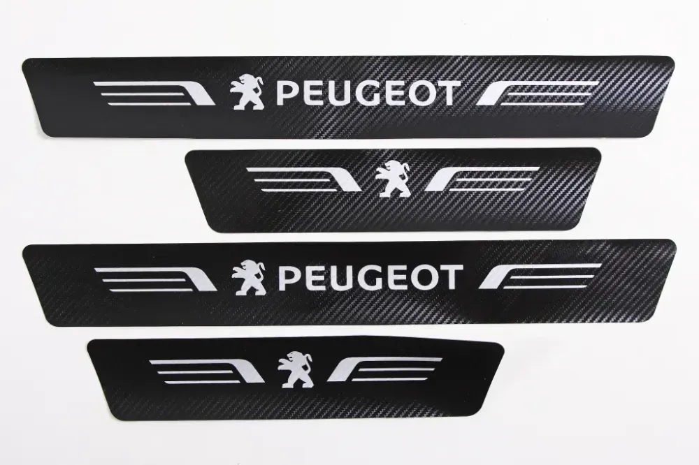 Наклейка на пороги Peugeot черный карбон Автограф (4 шт.) Винница - изображение 1