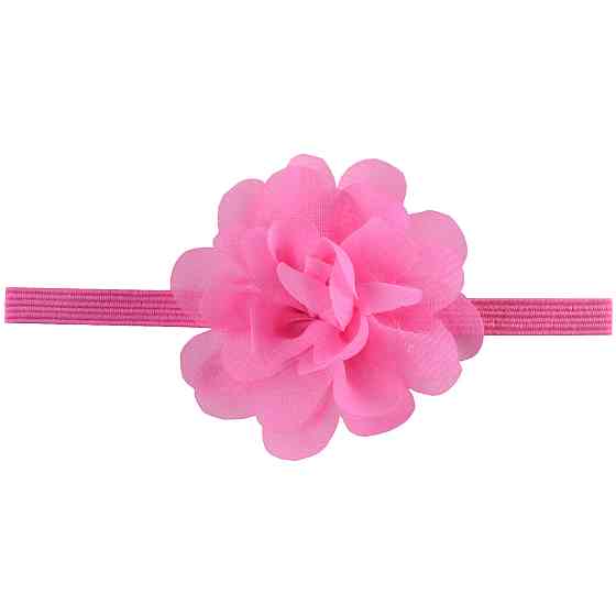 Детская повязка с шифоновым цветком one size розовый Киев