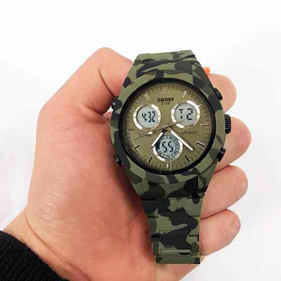 Оригінальний чоловічий годинник SKMEI 2109CMGN, Годинник тактичний протиударний, Годинники IV-151 для чоловіка Київ