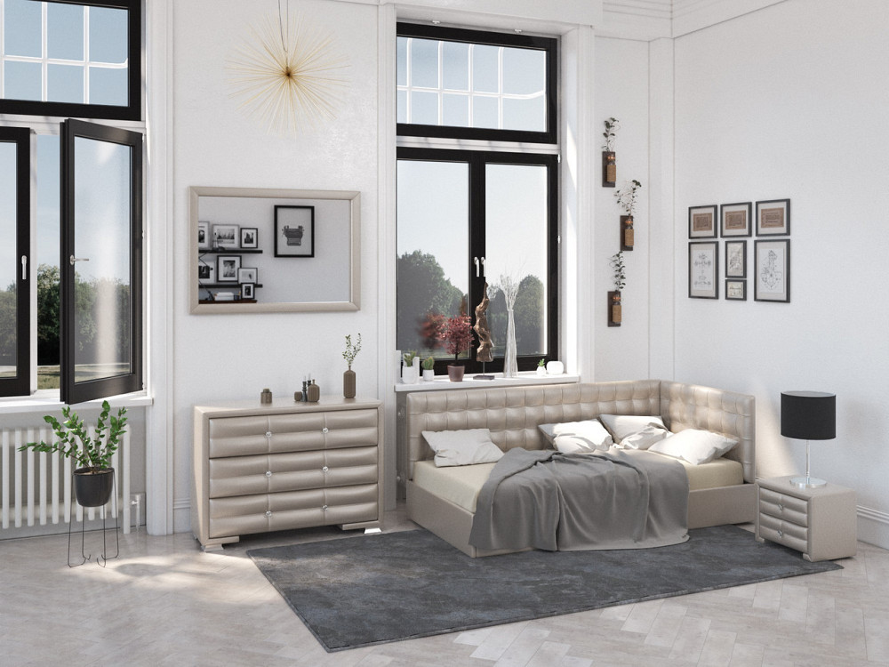 Ліжко-диван SunriseDesign з підйомним механізмом каркас дерево 160x190 бежевий Київ - фото 2