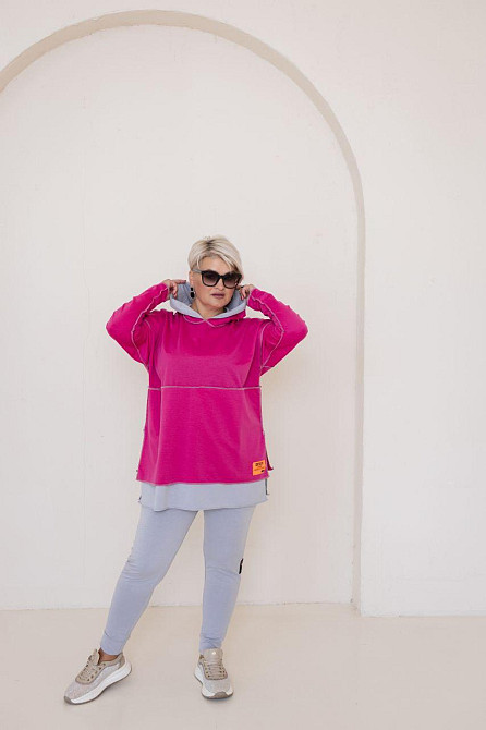 Женский прогулочный костюм двунитка Малина, 60/64 Одесса - изображение 9