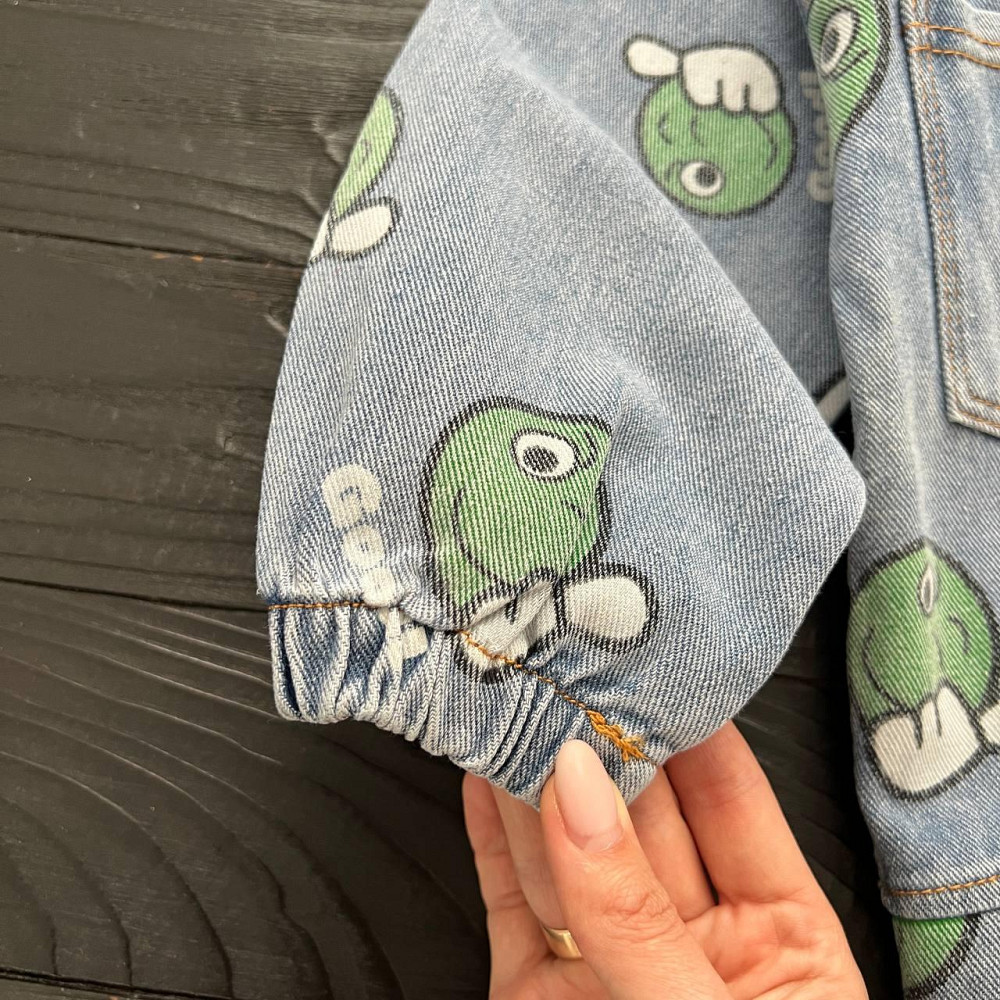 Дитячий Костюм Трійка (Реглан + Джинсовка + Штани) Зелений Hone Baby 120 пакунок малюка Киев - изображение 4