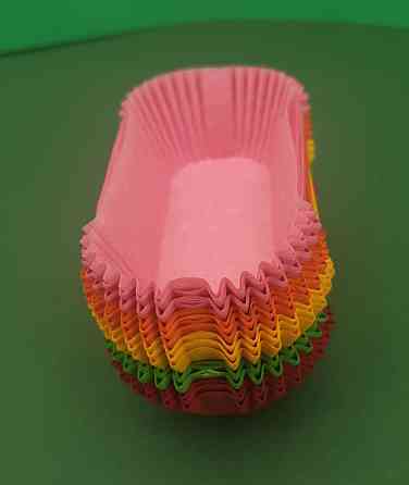 Тартолетка для кексів"Прямокутна мікс"(80*35*30,5) (100шт)/П-8/ (1 уп.) Харків