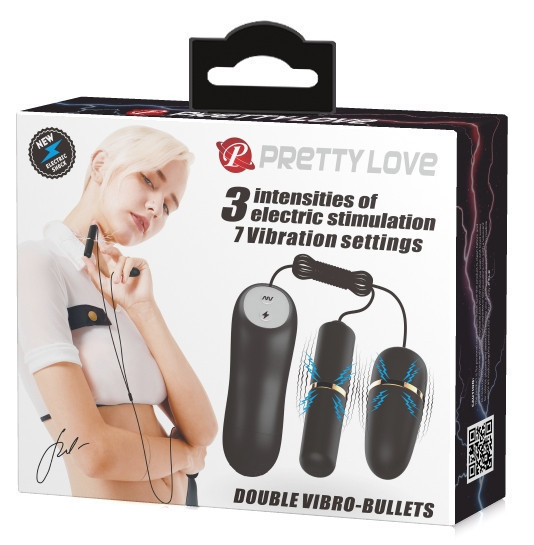 Віброяйце-електростимулятор Pretty Love Double Vibro-Bullets, BI - 014878 Sex Aura Київ - фото 9