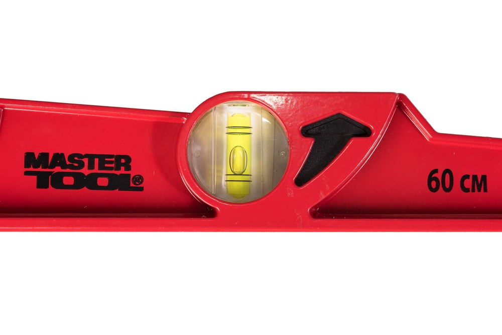 MASTERTOOL Рівень муляра ударний MASTERTOOL 60 см із дзеркалом 2 капсули 0.5 мм/м 0.03° фрезеро Київ - фото 5