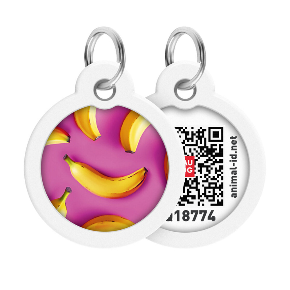 Адресник для собак и кошек металлический WAUDOG Smart ID с QR паспортом, рисунок 