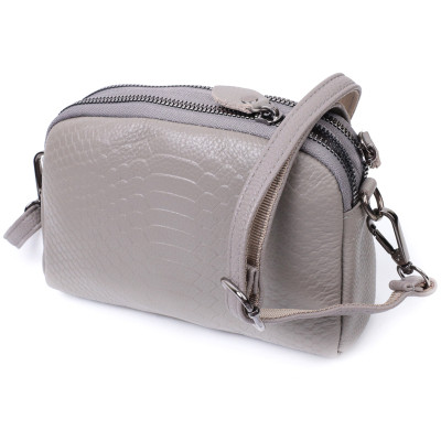 Сумка Vintage З натуральної шкіри Сіра (22801) Вінниця - фото 8