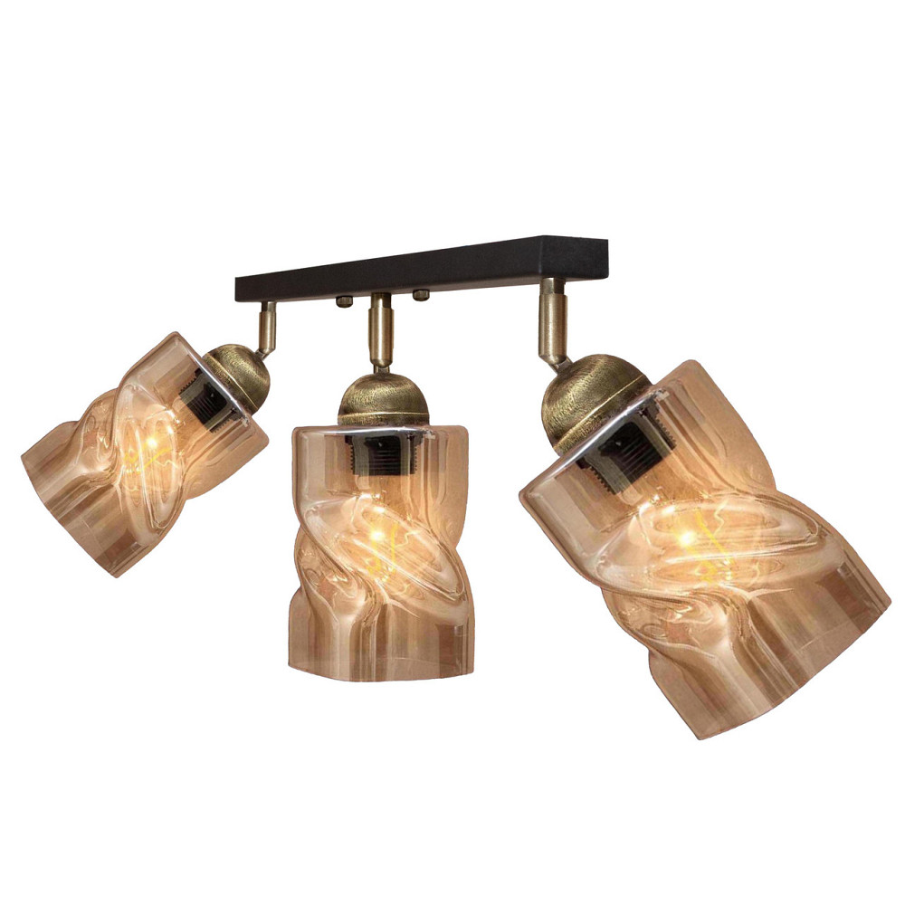 Светильник потолочный MSK Electric Tornado поворотный под три лампы PL 202415-3 BK Одесса - изображение 1