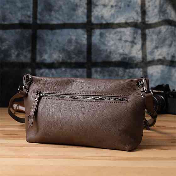 Сумка жіноча на плече з натуральної шкіри Vintage 23006 Коричневий Київ