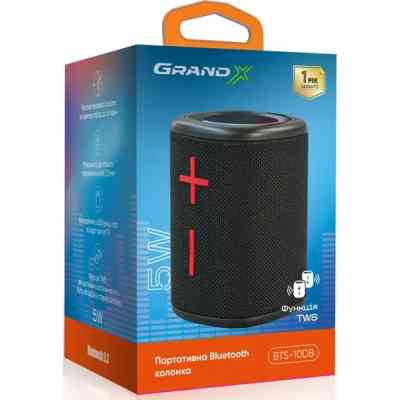 Акустическая система Grand-X Bluetooth Black (BTS-10DB) Винница