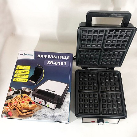 Мягкие вафли в вафельнице электрической SeaBreeze, Мощная вафельница, Вафельница с безопасным покрытием IG-23 Львов - изображение 8