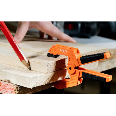 Струбцина Neo Tools затискач пружинний, пластик, 50мм (45-520) Винница - изображение 3