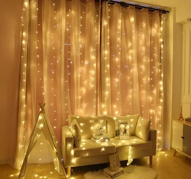 Світлодіодна гірлянда водоспад Xmas 320-WW LED Теплий білий 3 м х 2 м Київ - фото 2