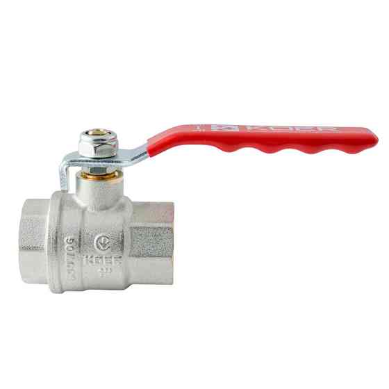 Кран кульовий ГГВ KOER EXTREME KE.214-25 - 1" FF ручка "важіль" червона (KR5746) Київ
