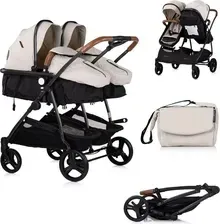 Детская коляска Chipolino  Duo Smart Kremowy Bliźniaczy Głęboko Spacerowy Киев - изображение 1