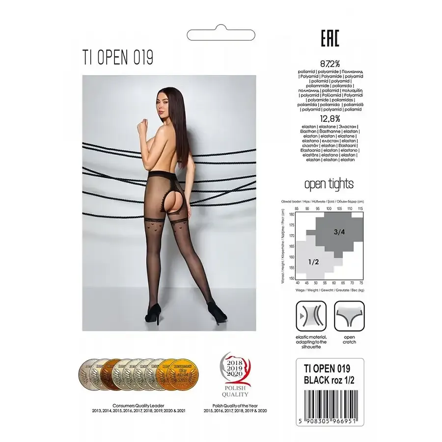 TIOPEN 019 black 3/4 (20 den) - Passion Львів - фото 6