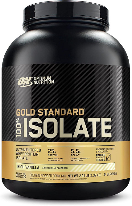 Протеин Optimum Nutrition Gold Standard 100% Isolate 1320 г, Vanilla Луцк - изображение 1