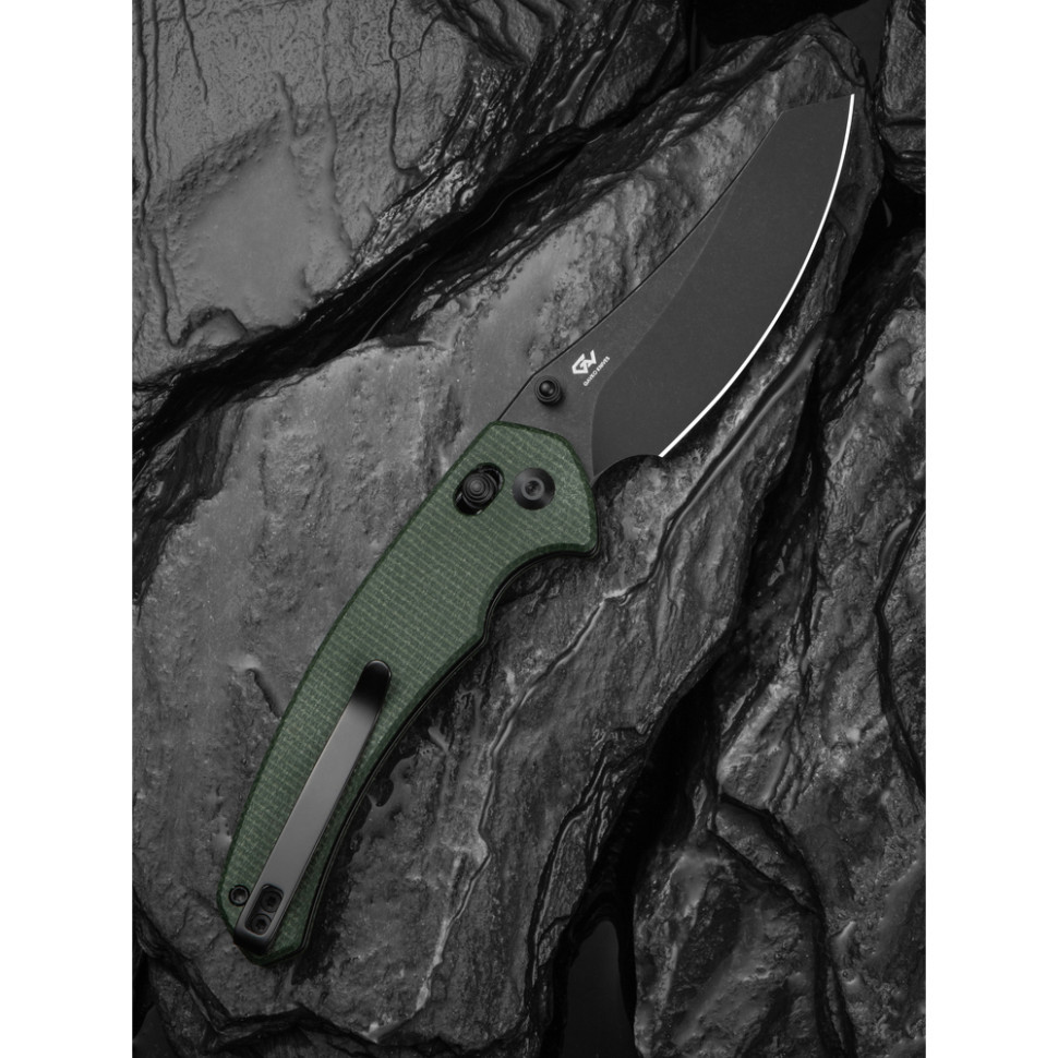 Ніж складаний туристичний Civivi Sixgill, (8.7 см) Nitro-V / Micarta темно-зелений Київ - фото 11