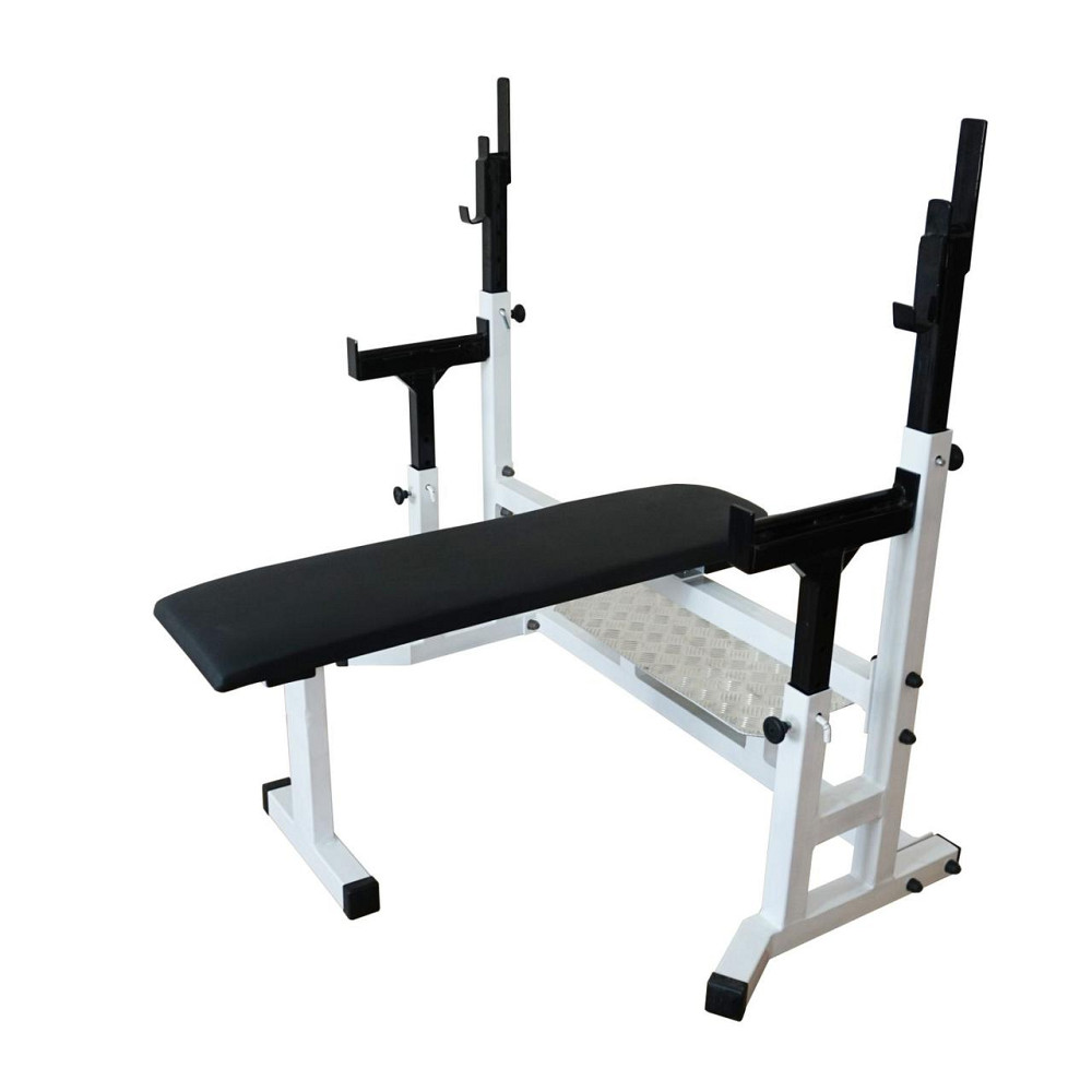 Скамейка горизонтальная профессиональная для жима со страховкой и платформой 60 на 60 мм. Киев - изображение 1