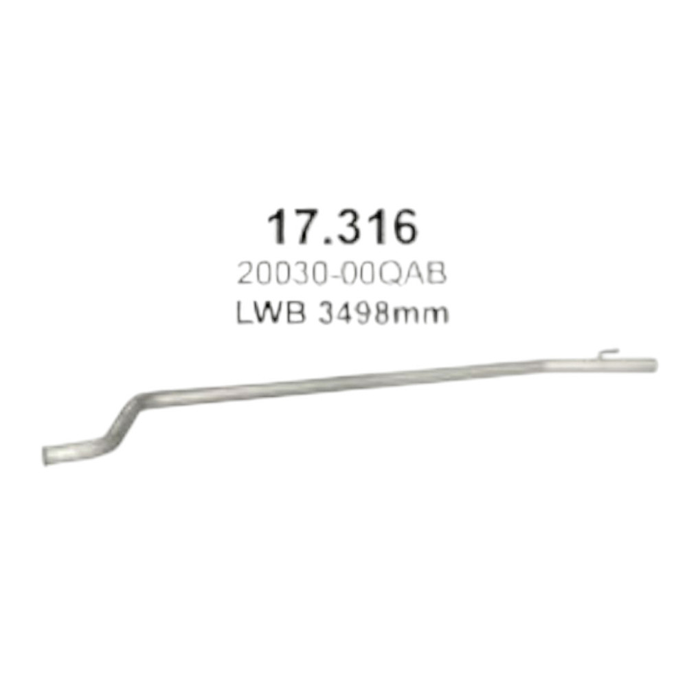 Труба Опель Виваро , Рено Трафик II 1.9-2.0D (17.316) выхлопная Мукачево - изображение 1