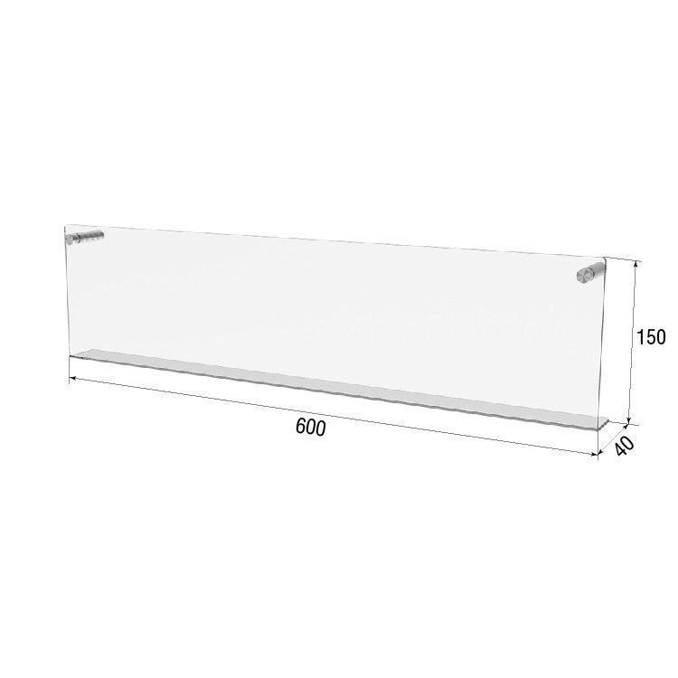 Полиця EKOSTAR настінна 600х150х40 Київ - фото 3