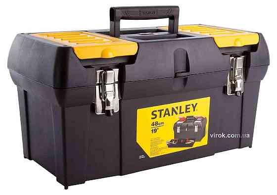 Ящик для інструменту STANLEY series 2000 : 2 органайзери, лоток, металеві замки, M= 492х260х248 мм. Одеса