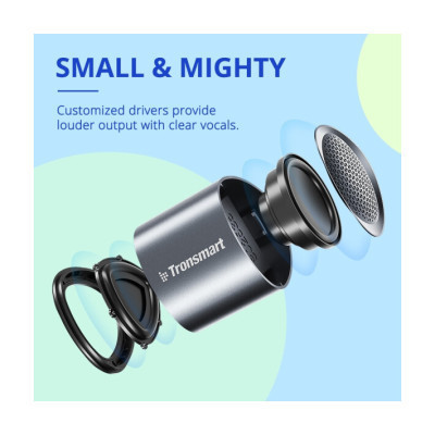 Акустическая система Tronsmart Nimo Mini Speaker Polar Black + Nimo Mini Speaker Go (994703) Винница - изображение 3