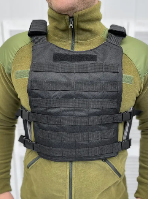Тактическая плитоноска Lightweight п2-3 без плит (Черный) Винница - изображение 3