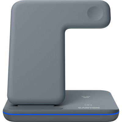 Зарядний пристрій Canyon WS-303, 3in1 Wireless Dark Grey (CNS-WCS303DG) Вінниця - фото 1