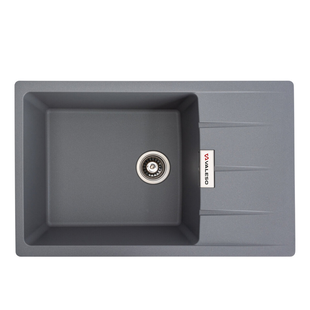 VALESO Гранітна мийка для кухні VALESO ROMA 7850 матова Сірий металік Киев - изображение 1