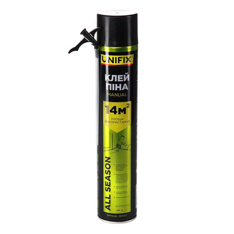 Піна-клей ручна 14 м2 UNIFIX 850мл Харків - фото 1