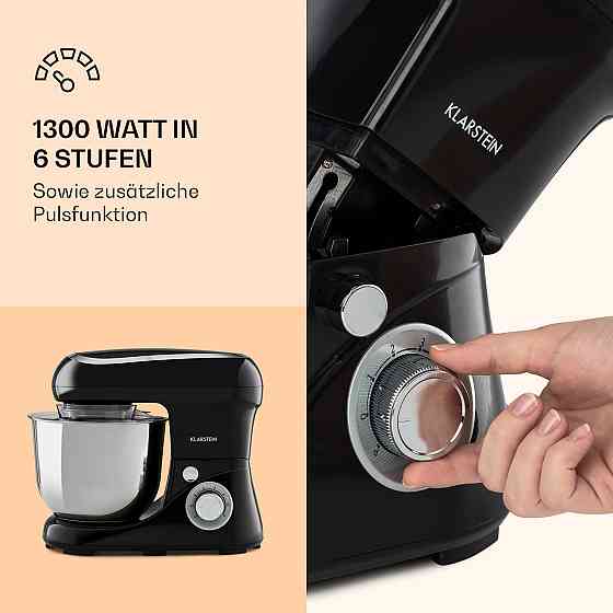 Кухонний комбайн Bella Pico 2G 1300W 1.7HP 6 рівнів 5 літрів Чорний (Німеччина, читати опис) Рівне