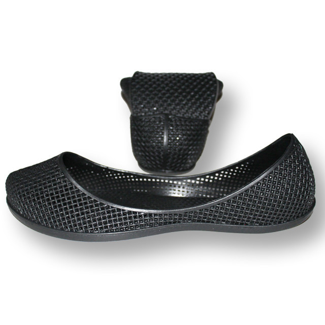 Гумові чорні чорні жіночі балетки для пляжних прогулянок ЄВА-тапочки літні щоденні Одеса - фото 14